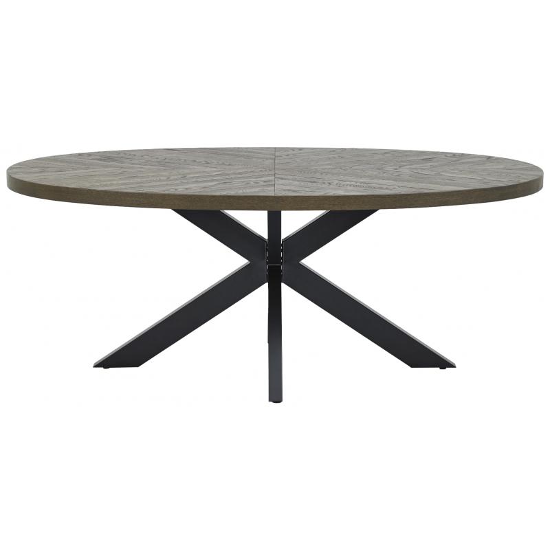Bohemia Fumed Oak Oval Dining Table